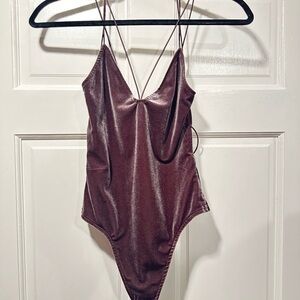 ✨ Tobi Velvet Strappy Bodysuit - Size XS ✨